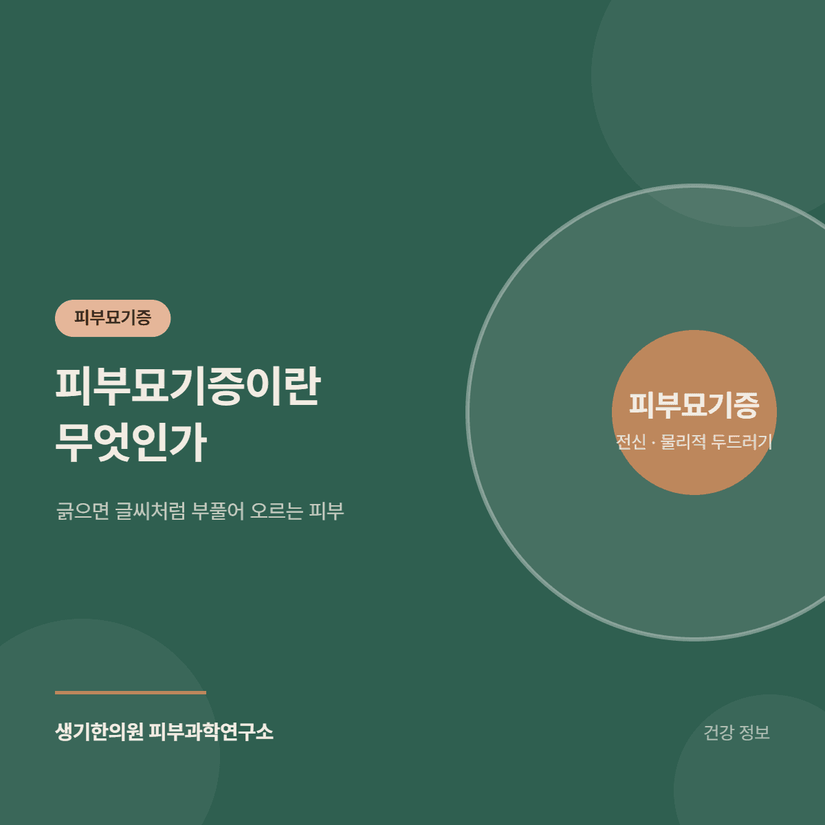 피부묘기증이란 무엇인가 — 긁으면 글씨처럼 부풀어 오르는 피부 대표 이미지
